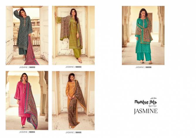 Jasmine Nx By Mumtaz Printed Pashmina Dress Material Catalog
